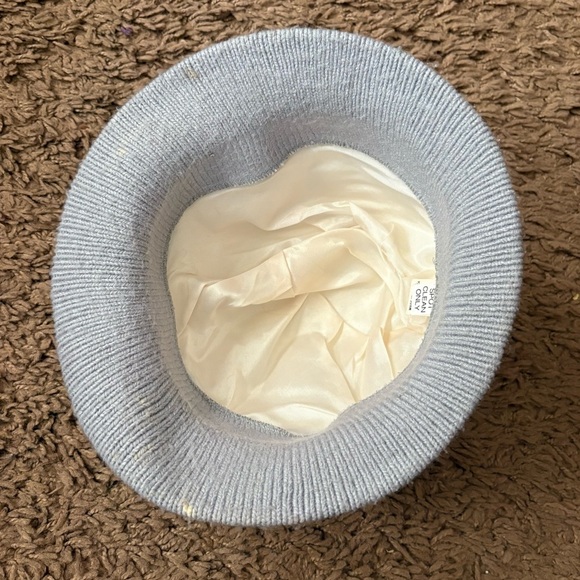 Women's AU COURANT Fedora Wool Knit Cap Bucket Trilby Bowler Hat Union Made - Picture 4 of 7